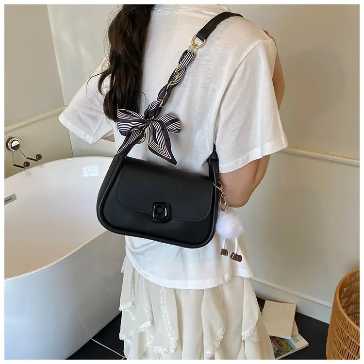 Women's Crossbody Bag with Bow & Pom Pom — feature 9