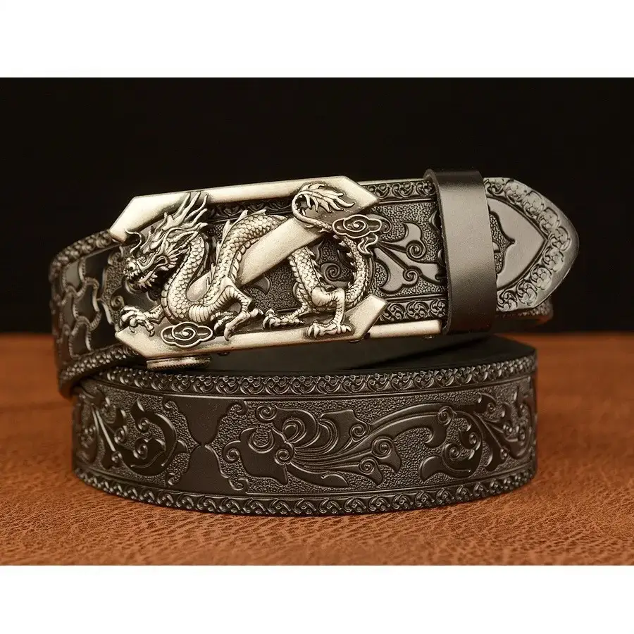 Retro Ethnic Dragon Buckle Belt for Men - Image 8