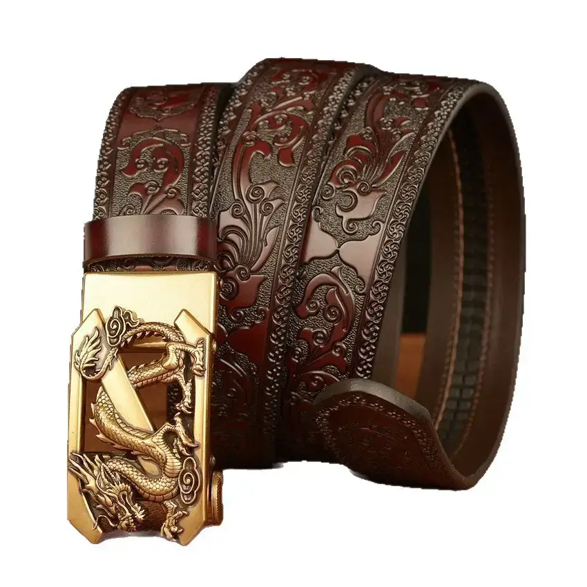 Retro Ethnic Dragon Buckle Belt for Men - Image 11