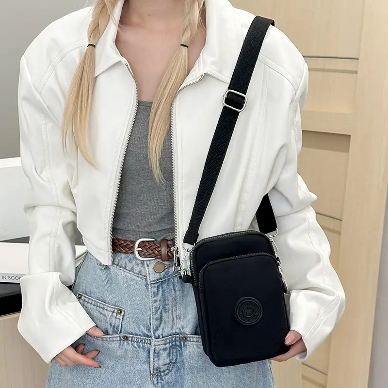 Women Crossbody Mini Canvas Bag Navy Blue