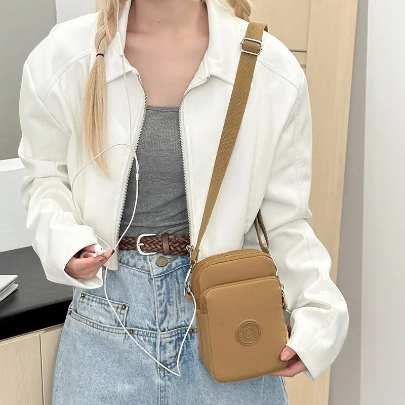 Women Crossbody Mini Canvas Bag Navy Blue