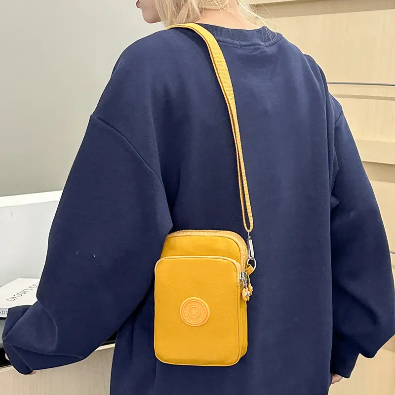 Women Crossbody Mini Canvas Bag Navy Blue