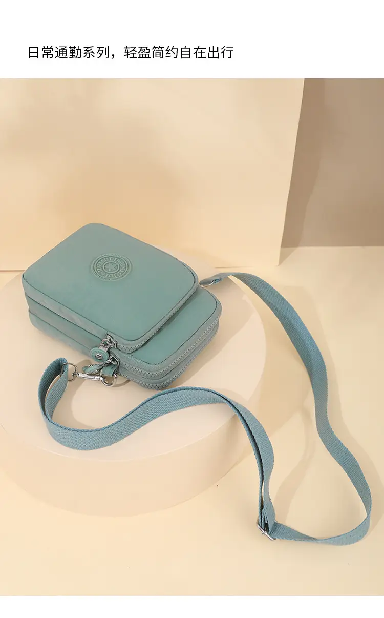 Women Crossbody Mini Canvas Bag Navy Blue — feature 6
