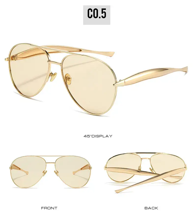 25 New Toad Sunglasses Metal Frame Rose Gold — feature 11