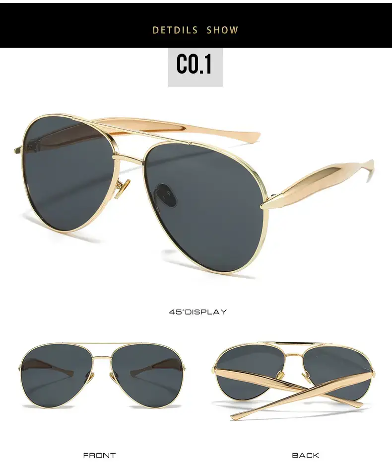 25 New Toad Sunglasses Metal Frame Rose Gold — feature 7