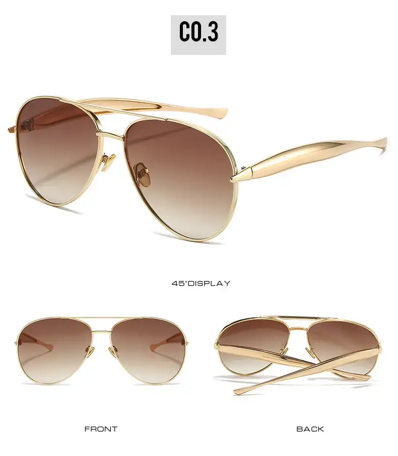 25 New Toad Sunglasses Metal Frame Rose Gold — feature 9