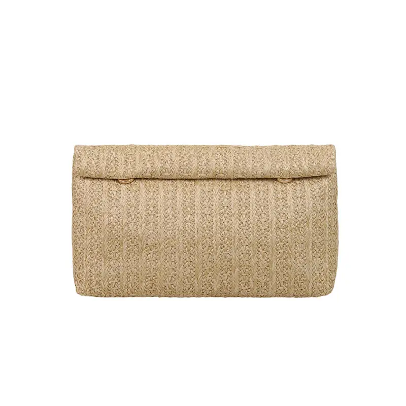 Women Straw Crossbody Bag Small Square Design - Image 7