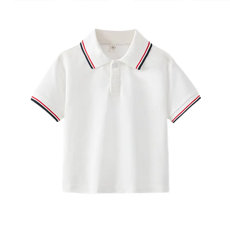 White Polo T-Shirt for Boys Girls School Uniforms - Image 6
