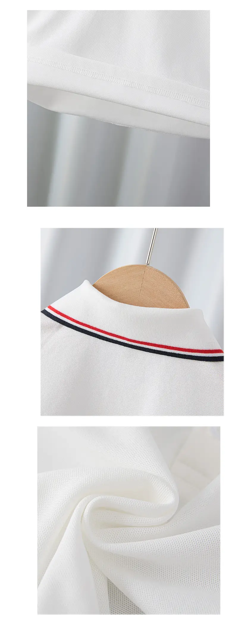 White Polo T-Shirt for Boys Girls School Uniforms — feature 15
