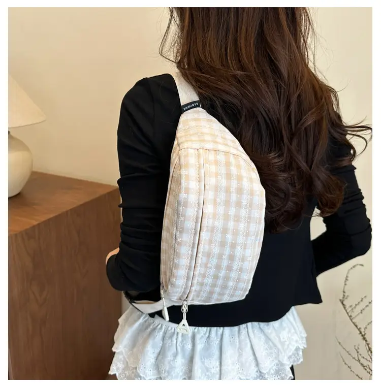 2025 Plaid Shoulder Bag Korean Style Casual Sports Crossbody — feature 10