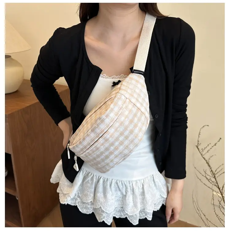 2025 Plaid Shoulder Bag Korean Style Casual Sports Crossbody — feature 12