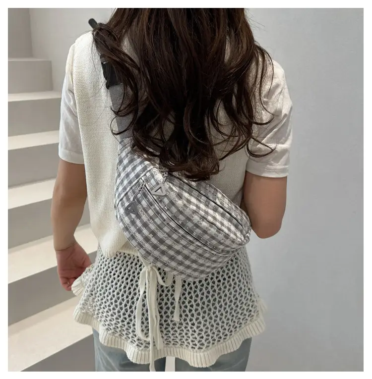 2025 Plaid Shoulder Bag Korean Style Casual Sports Crossbody — feature 13