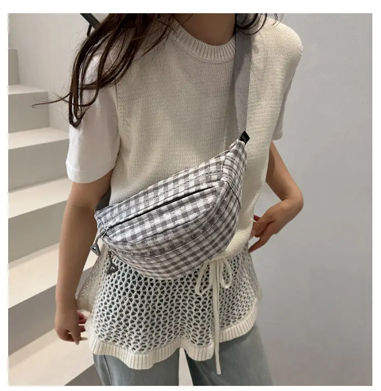 2025 Plaid Shoulder Bag Korean Style Casual Sports Crossbody — feature 14
