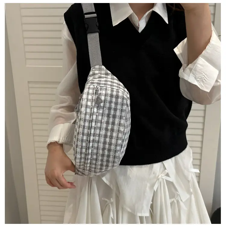 2025 Plaid Shoulder Bag Korean Style Casual Sports Crossbody — feature 15