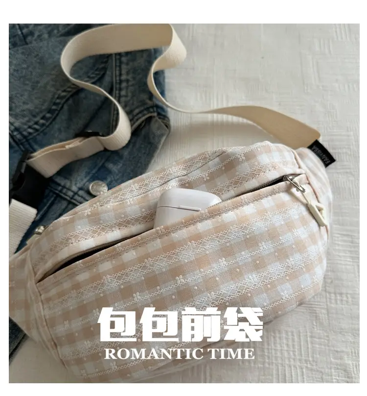 2025 Plaid Shoulder Bag Korean Style Casual Sports Crossbody — feature 3