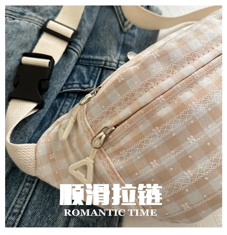 2025 Plaid Shoulder Bag Korean Style Casual Sports Crossbody — feature 5