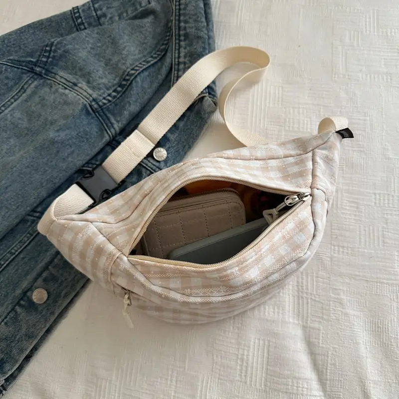 2025 Plaid Shoulder Bag Korean Style Casual Sports Crossbody — feature 8