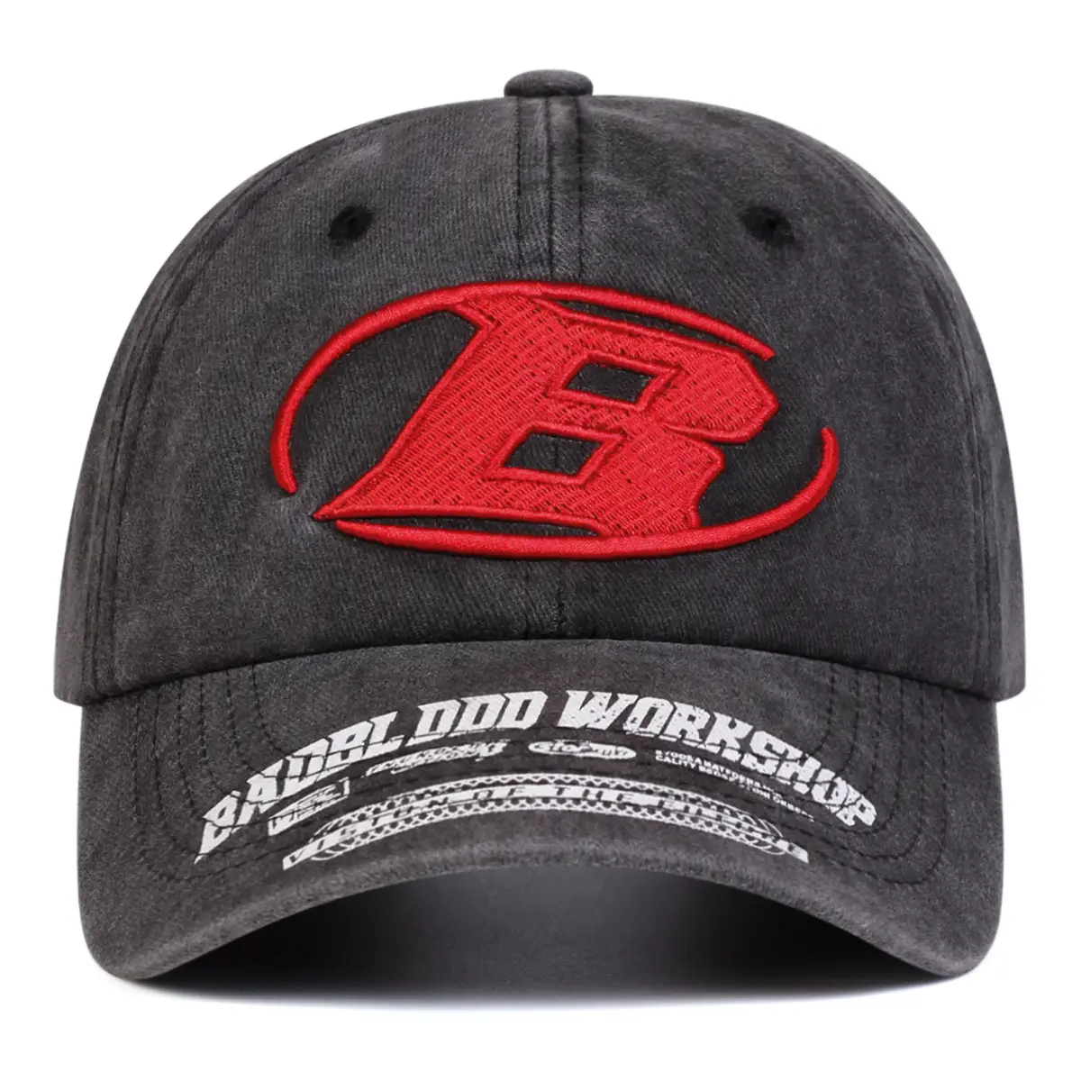 Women's Red Letter Baseball Cap with Face-Slimming Design - Image 3