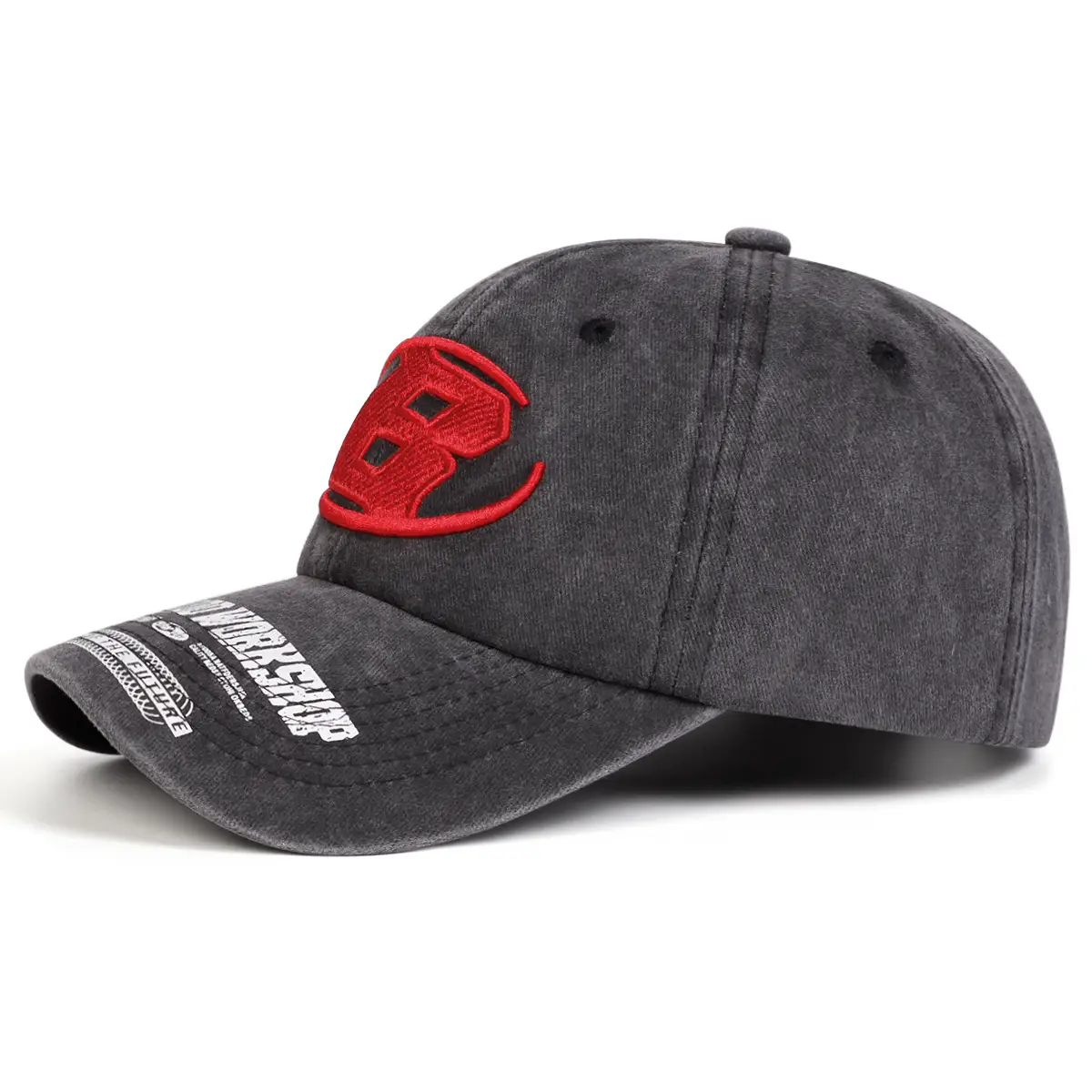 Women's Red Letter Baseball Cap with Face-Slimming Design - Image 4