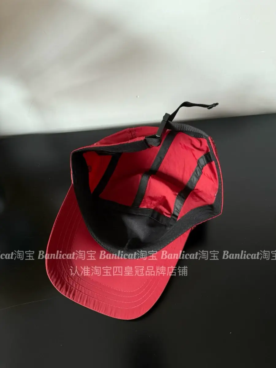 Men Women Bank Logo Baseball Cap Red — feature 5