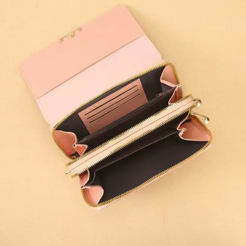 Red Women's Shoulder Crossbody Wallet Bag with Chain Strap - Image 10
