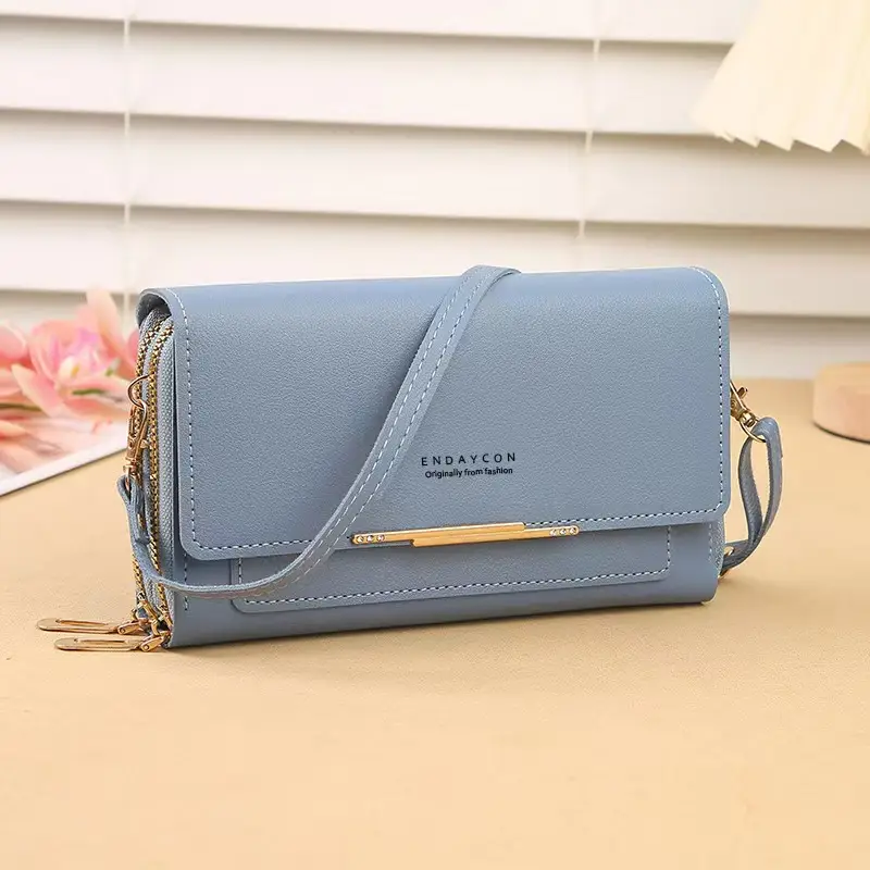 Red Women's Shoulder Crossbody Wallet Bag with Chain Strap — feature 17