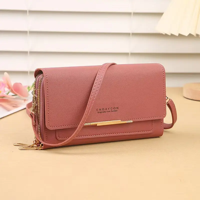 Red Women's Shoulder Crossbody Wallet Bag with Chain Strap — feature 19
