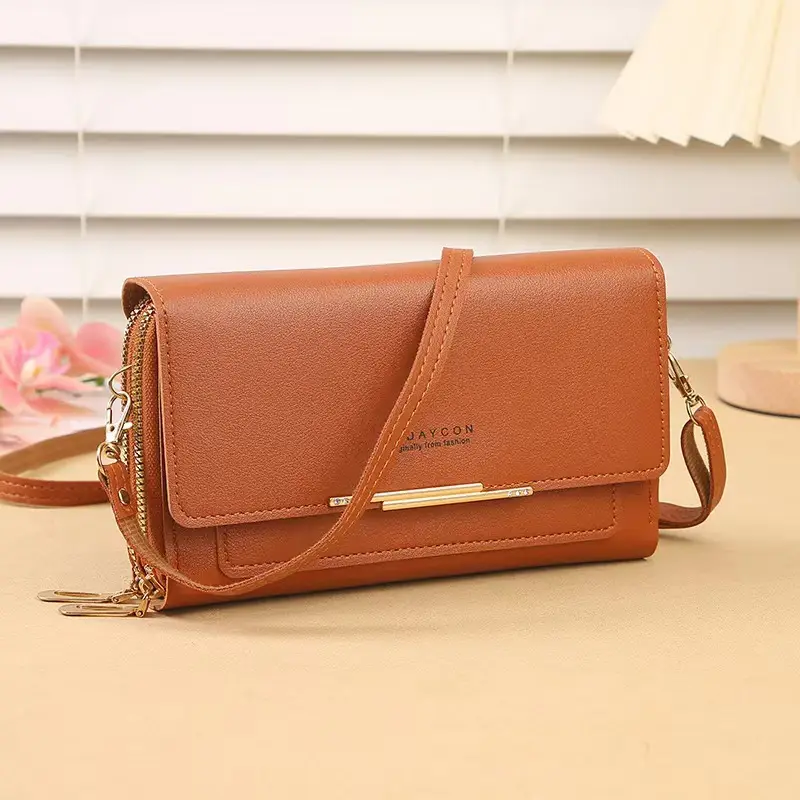 Red Women's Shoulder Crossbody Wallet Bag with Chain Strap — feature 21