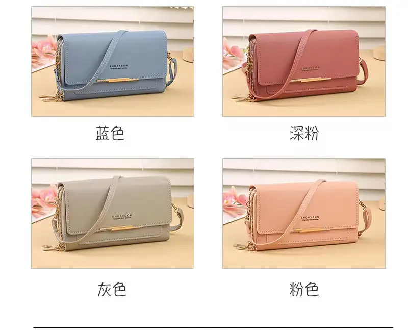 Red Women's Shoulder Crossbody Wallet Bag with Chain Strap — feature 5