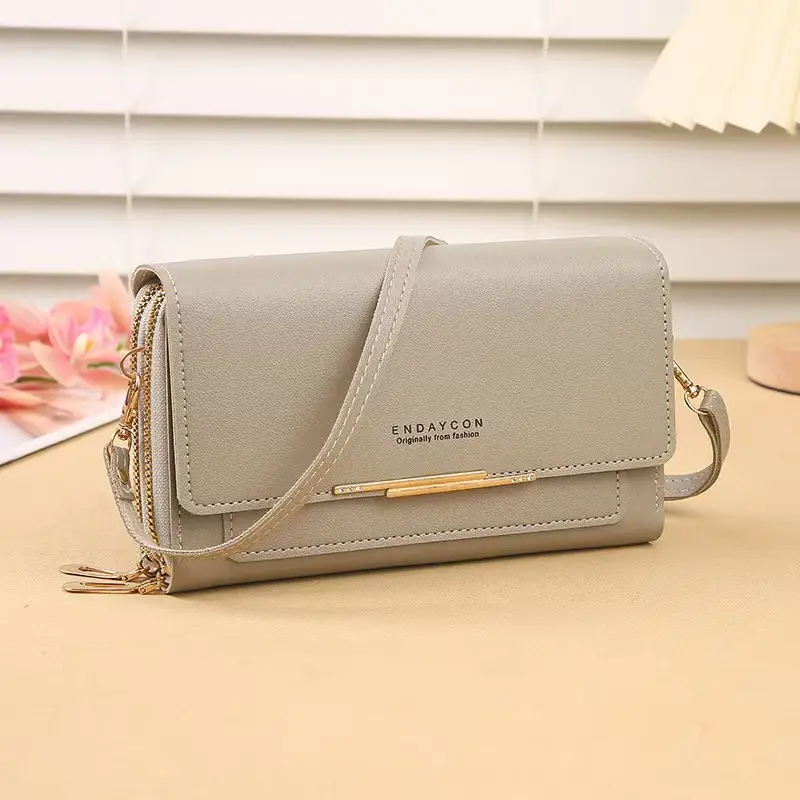 Red Women's Shoulder Crossbody Wallet Bag with Chain Strap - Image 3