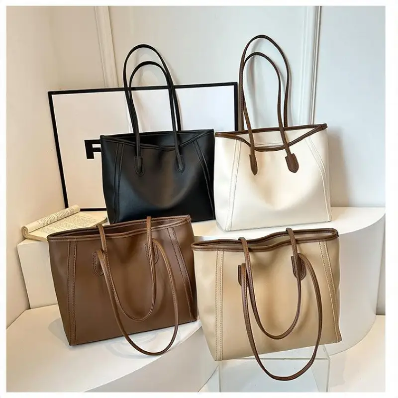 Korean Style Cream Shoulder Bag with Cute Charm - Image 12