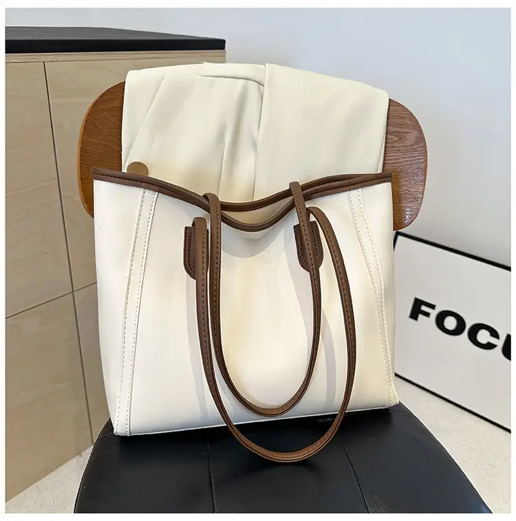 Korean Style Cream Shoulder Bag with Cute Charm — feature 13