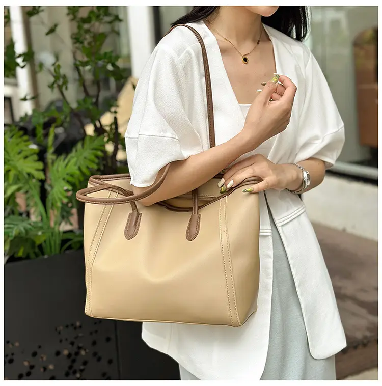 Korean Style Cream Shoulder Bag with Cute Charm — feature 16