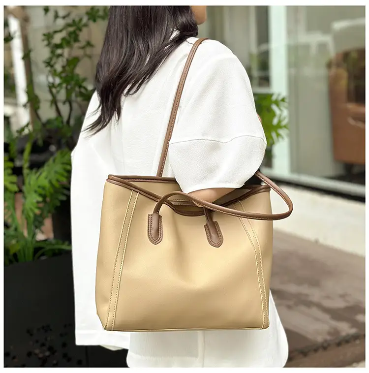 Korean Style Cream Shoulder Bag with Cute Charm — feature 17