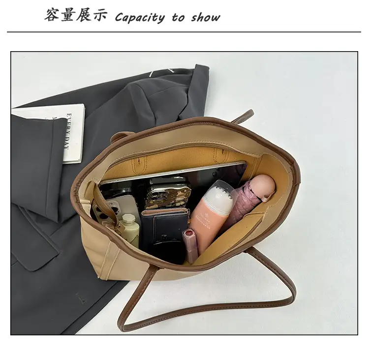 Korean Style Cream Shoulder Bag with Cute Charm — feature 8