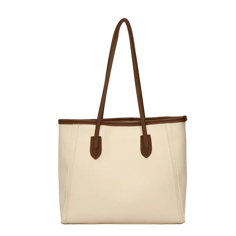 Korean Style Cream Shoulder Bag with Cute Charm - Image 4