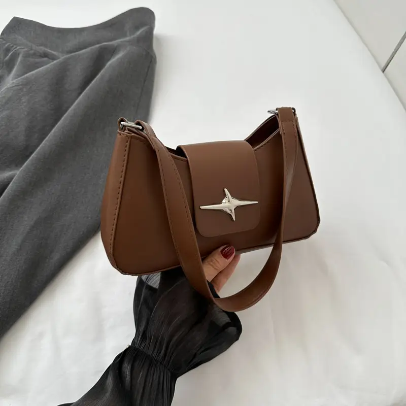 Brown Leather Armpit Bag for Women 2025 - Image 3