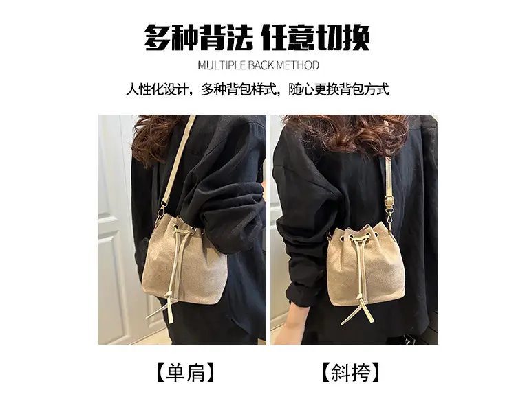 Beige Drawstring Shoulder Bag for Women 2025 — feature 11