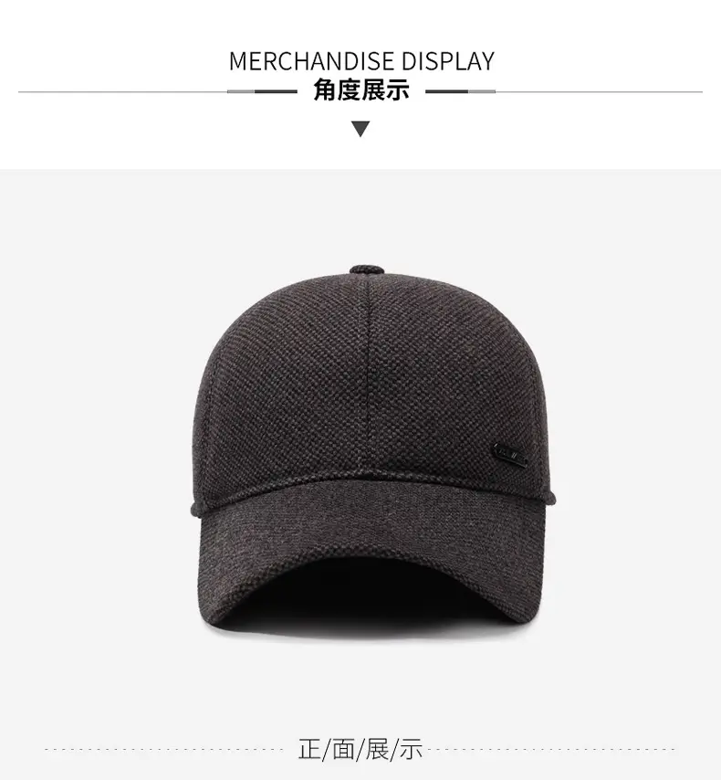 Men Woolen Winter Cap Black Ear Protection — feature 8