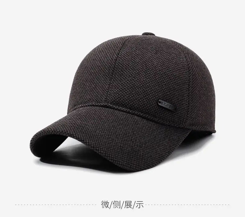 Men Woolen Winter Cap Black Ear Protection — feature 9