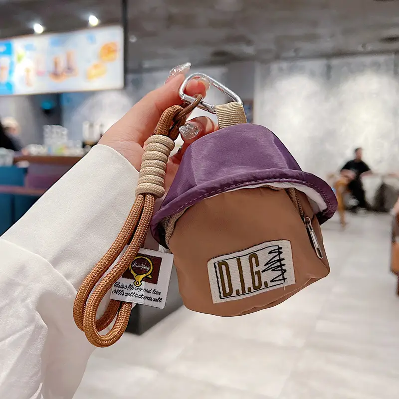 Cute Mini Bag Mushroom Coin Purse Headphone Bag Portable Hook Storage Coin Small School Bag Mobile Phone Pendant Short Rope — feature 14