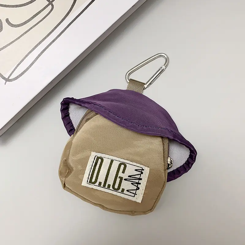 Cute Mini Bag Mushroom Coin Purse Headphone Bag Portable Hook Storage Coin Small School Bag Mobile Phone Pendant Short Rope — feature 18