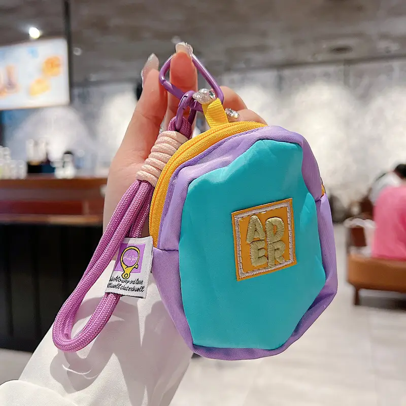 Cute Mini Bag Mushroom Coin Purse Headphone Bag Portable Hook Storage Coin Small School Bag Mobile Phone Pendant Short Rope — feature 7
