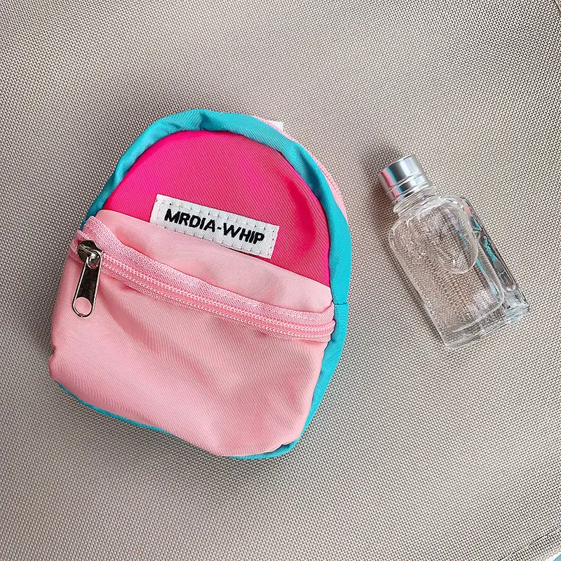 Cute Mini Bag Mushroom Coin Purse Headphone Bag Portable Hook Storage Coin Small School Bag Mobile Phone Pendant Short Rope