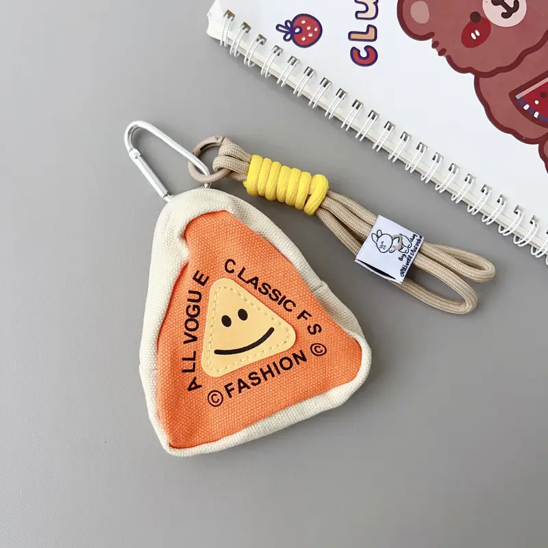 Cute Mini Bag Mushroom Coin Purse Headphone Bag Portable Hook Storage Coin Small School Bag Mobile Phone Pendant Short Rope