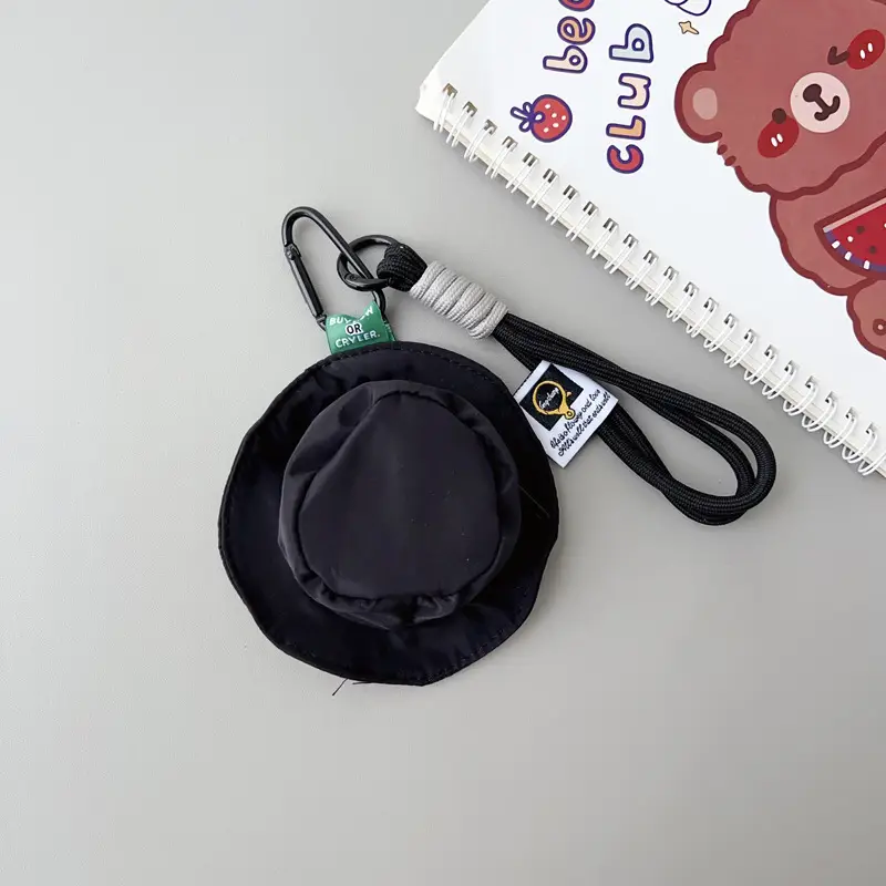 Cute Mini Bag Mushroom Coin Purse Headphone Bag Portable Hook Storage Coin Small School Bag Mobile Phone Pendant Short Rope