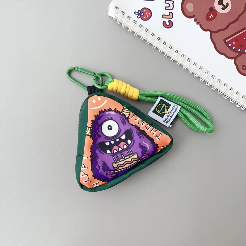 Cute Mini Bag Mushroom Coin Purse Headphone Bag Portable Hook Storage Coin Small School Bag Mobile Phone Pendant Short Rope