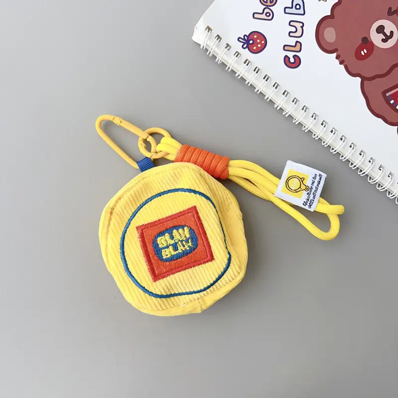 Cute Mini Bag Mushroom Coin Purse Headphone Bag Portable Hook Storage Coin Small School Bag Mobile Phone Pendant Short Rope