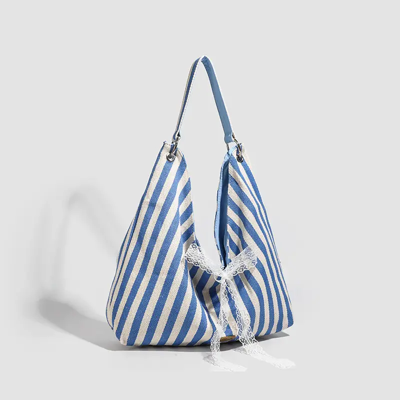 Red Striped Women's Shoulder Bag 2026 New Korean Style - Image 4