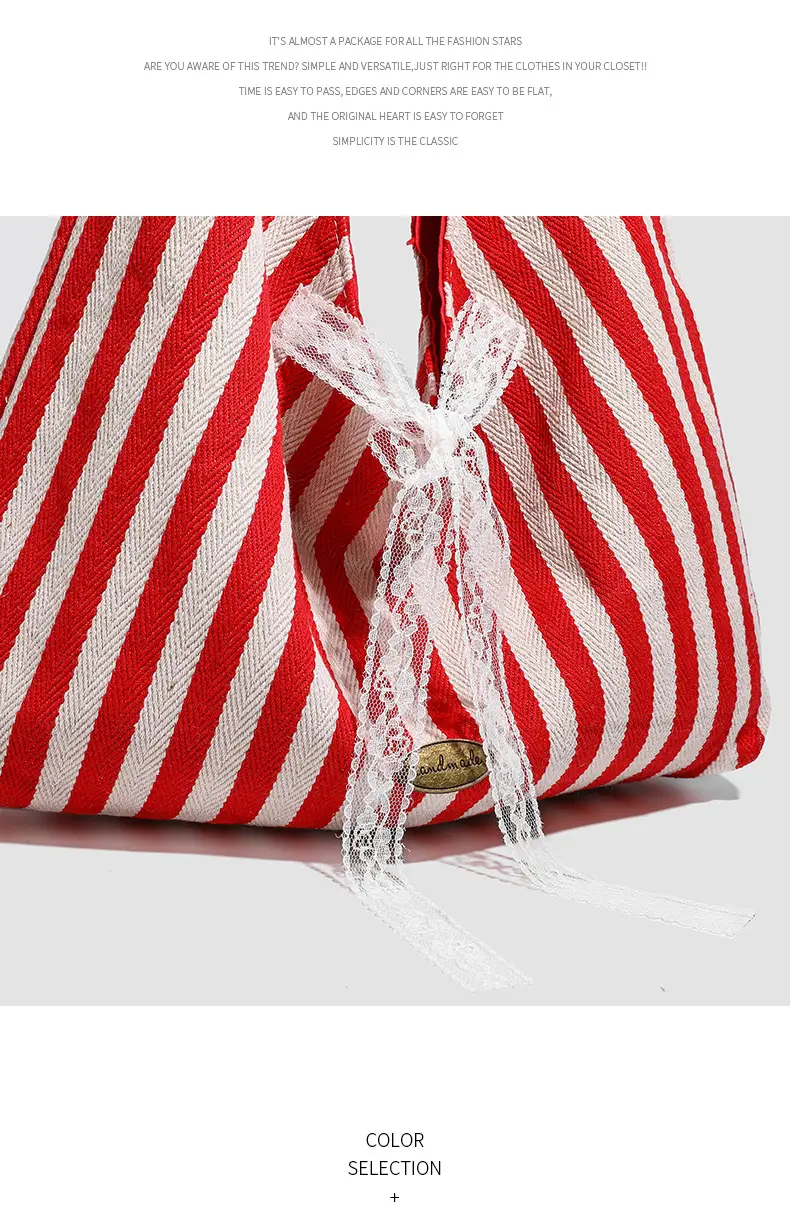 Red Striped Women's Shoulder Bag 2026 New Korean Style — feature 14
